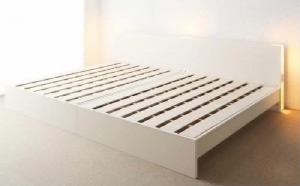 すのこ 蒸れにくく 通気性が良い ベッド用ベッドフレームのみ 単品 高さ調整できる国産 日本製 ファミリーベッド( 幅 :ワイドK280)( フレ