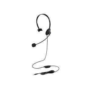 片耳小型4極有線ヘッドセット HS-HP01MTBK オンラインゲームやウェブ会議に最適 片耳タイプの小型有線ヘッドセットで、クリアな音声チャ