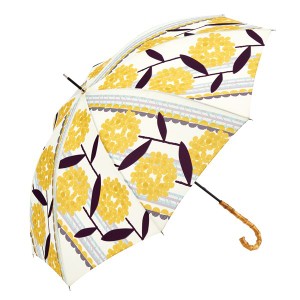 デザインライフ 傘 ケイランサス イエロー VU005 黄 北欧の魅力が溢れる、デザインに夢中になる傘 彩り豊かなケイランサスイエローが心を