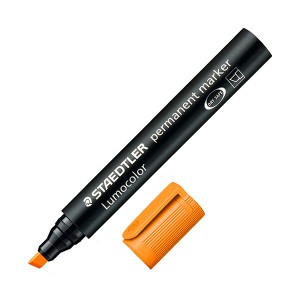 ステッドラー 油性マーカー ルモカラー太書き斧型 B(2.0~5.0mm) オレンジ 350-4 1セット(10本) 送料無料