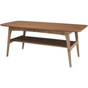 ローテーブル 机 低い ロータイプ センターテーブル センターテーブル 幅105cm L 木製 天然木 棚整理 収納付き コーヒーテーブル Tomte 