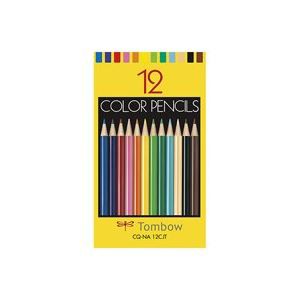 （まとめ）トンボ鉛筆 色鉛筆紙箱CQ-NA12CJT 12色【×5セット】 鮮やかなカラーパレットが広がる オフィスにぴったりの多彩な色鉛筆セッ