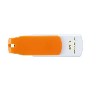 (まとめ）プリンストン USBフラッシュメモリーストラップ付き 32GB オレンジ/ホワイト PFU-T3KT/32GRTA 1個【×3セット】 白 送料無料