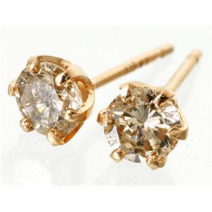 K18WG/PG ダイヤモンドピアス0.4ct 華麗なる18金ローズゴールドの輝き、0.4カラットのダイヤモンドピアスが贈る、女性のための輝かしい輝