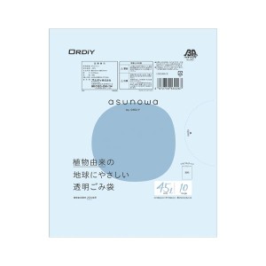 （まとめ） オルディ asunowa 透明ごみ袋 透明 45L 10枚入 【×10セット】 （まとめ） オルディ asunowa 透明ごみ袋 透明 45L 10枚入 【