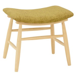 〔2個セット〕 スツール イス バーチェア 椅子 カウンターチェア オットマン 足置き 約幅47×奥行34×高さ42cm グリーン 木製 ラバーウッ