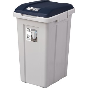 アスベル ジョイント分別ペール 45L ブルー 青 資源を分けて収納 便利な連結式ゴミ箱 屋内外どこでも使えるアスベル ジョイント分別ペー