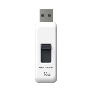 【まとめ】 ARCHISS スライド式USBメモリ 16GB AS-016GU2-PSW 【×2セット】 【まとめ】 ARCHISS スライド式USBメモリ 16GB AS-016GU2-PS