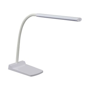 （まとめ） オーム電機 LEDデスク (テーブル 机) ランプ ホワイトDS-LS24-W 1台 【×5セット】 白 送料無料