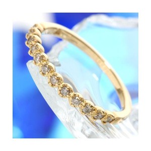 K18 ダイヤリング 指輪 エタニティリング 17号 輝き溢れる永遠の愛を象徴する、18金の輝く輪 ダイヤモンドが煌めく指先に、永遠の輝きを