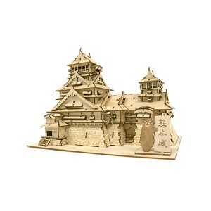 エーゾーン Wooden Art ki-gu-mi 熊本城 くまモンのプレート付 KGM11858 エーゾーン Wooden Art ki-gu-mi 熊本城 くまモンのプレート付 K