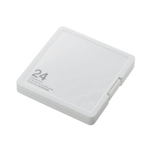 （まとめ） SD／microSD用メモリカードケース プラスチックタイプ ホワイト インデックス台紙付 CMC-SDCPP24WH1個 【×3セット】 白 送料