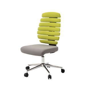 オフィス 事務用 チェア (イス 椅子) グリーン 約幅50cm 肘なし 組立品 緑 エメラルドグリーンのオフィスチェア 幅広50cmで快適な座り心