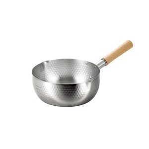 煌六花 雪平鍋22cm KRY-22 美しい鎚目仕上げのステンレス行平鍋で、料理を華やかに彩ります 均等な熱で美味しく仕上げる逸品 幅広いシー