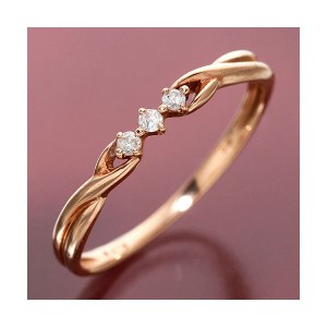 K10/PG ツイストダイヤリング 指輪 184275 7号 華麗なる螺旋の輝き、K10/PGツイストダイヤモンドリングが贈る永遠の愛の証 美しさと煌め