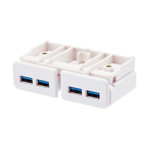 LIHIT LAB. USB3.0ハブ 机 テーブル 上台専用 A-7337-0-WH 送料無料