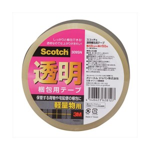 【20個セット】 3M Scotch スコッチ 透明梱包用テープ 軽量物梱包用 3M-309SNX20 透明な包装を軽やかに 20個セットでお得に 3Mのスコッチ