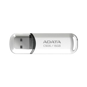 （まとめ）A-DATA C906小型USBフラッシュドライブ 16GB ホワイト AC906-16G-RWH 1個【×2セット】 白 送料無料