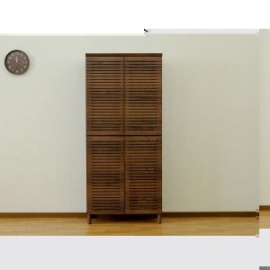 シューズキャビネット 整理 収納 シェルフ 戸棚 ハイタイプ 高い （ウォルナット）高さ約180cm× 幅約80cm [完成品］ 送料無料