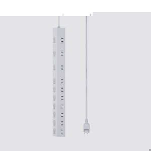 スイッチ付タップ10個口 2.5mT-K7A-21025WH 10口のスイッチ付きタップ、2.5メートルのケーブル付き 一つで多彩な電源確保 便利さ倍増 送