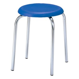 ジョインテックス 丸イス 円形 丸形 ラウンド チェア 椅子 R-303C ブルー 青 送料無料