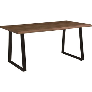 ダイニングテーブル ダイニング用テーブル 食卓テーブル 机 約幅150 cm 4人掛け用 ブラウン 金属 スチール 製 脚付き 組立品 リビング 在