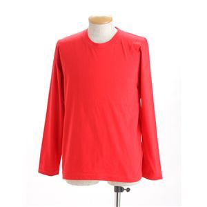 ユニセックス長袖 Tシャツ M レッド 赤 アウトドア愛好家のための、スタイリッシュで耐久性のある長袖シャツ トレッキングやミリタリーア