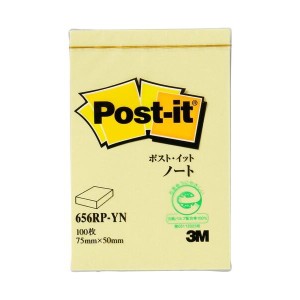 【まとめ】 スリーエム ジャパン Post-it 再生紙ノート 656RP-YN イエロー 【×10セット】 黄 【まとめ】 スリーエム ジャパン Post-it 