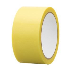 TANOSEE カラー養生テープ50mm×25m 黄 1セット(150巻) 再生素材で環境にやさしい 鮮やかな黄色が目を引く 大容量150巻 TANOSEE カラー養