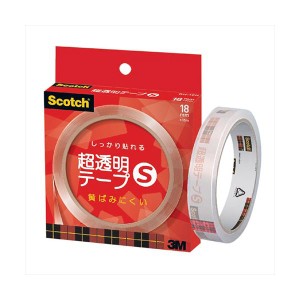 【10個セット】 3M Scotch スコッチ 超透明テープS 紙箱入 18mm幅 3M-BH-18NX10 透明な力で包み込む 紙箱入り18mm幅のテープ【10個セット