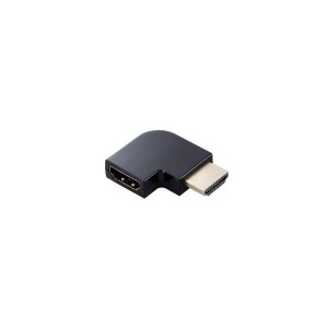 HDMI L字型アダプター（タイプA-タイプA）スリム 右向き AD-HDAABS03BK