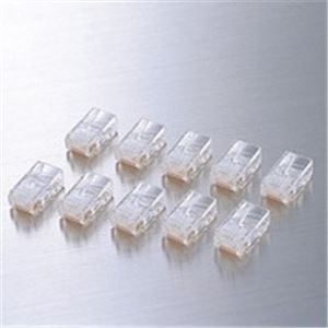 （まとめ） ELECOM RJ45コネクタ LD-6RJ45T10 10個 【×3セット】 高速通信を実現 パソコン接続用品の必需品 事務効率UPの業務用お得セッ