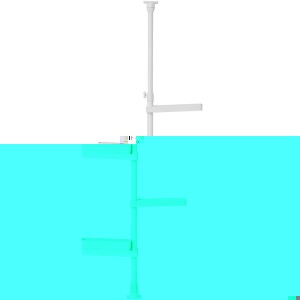 【2個セット】積水樹脂 セキスイ つっぱり式スリムラック ホワイト TSR-SW 約高さ120〜200cm 白 送料無料