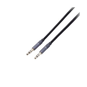 オーディオケーブル 配線 (φ3.5ステレオミニ) アルミコネクタタイプ AX-35MA10BK 1.0m 最高品質のオーディオケーブル 耐久性と信号伝送