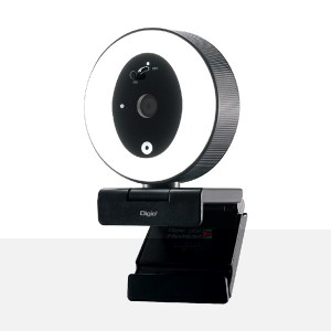 Digio2 LEDリングライト付 USB WEBカメラ ブラック MCM-20BK 黒 光り輝くUSBウェブカメラ LEDリングライト搭載で美しい映像を実現 ブラッ
