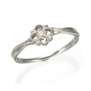 K10 ホワイトゴールド ダイヤリング 指輪 スプリングリング 184282 9号 白 輝く美しさを纏う、K10ホワイトゴールドのダイヤモンドリング 