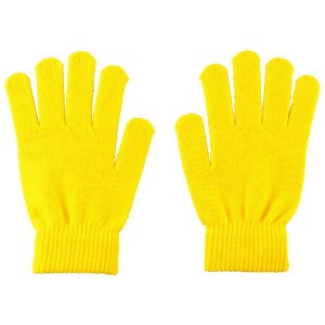 (まとめ）カラーのびのび手袋 大 黄 【×10セット】 多彩な色合いと大きなサイズで、自由自在に手を動かせる 驚きの伸縮性を持つカラフル