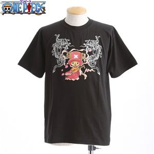 むかしむかし ワンピースコレクション 和柄半袖Tシャツ S-2438/チョッパー双龍 黒S クールでカッコいい むかしむかし ワンピースコレクシ