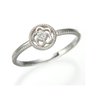 K10 ホワイトゴールド ダイヤリング 指輪 スプリングリング 184285 9号 白 輝き溢れるK10ホワイトゴールドの指輪 ダイヤモンドが煌めくス