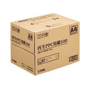 王子製紙 再生紙PPC パソコン 用紙 100 B5 1箱5冊 環境にやさしい再生素材を使用した、高品質なPPC用紙 B5サイズで1箱には5冊入っていま