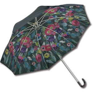 ユーパワー アーチストブルーム 折りたたみ傘/晴雨兼用 シルビア・ヴァシレヴァ「フェアリーテイルフラワーズ」 青 芸術の妖精が織りなす
