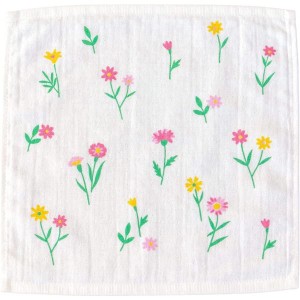 〔5個セット〕 キッチン 台所 クロス 約30×30cm 野の花柄 1枚入り 抗菌 清潔 イヤなニオイのしない かわいい ふきん キッチン 用品