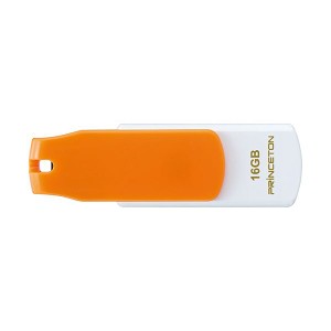 プリンストン USBフラッシュメモリーストラップ付き 16GB オレンジ/ホワイト PFU-T3KT/16GRTA 1個 白 鮮やかなデザインの16GB USBフラッ