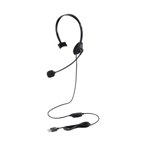 片耳USBヘッドセットHS-HP01MUBK 送料無料