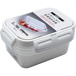 【5個セット】 アスベル タイトロック 長角L 780ml ホワイト 3個入 3709 白 食材をしっかりロック マルチな使い方で便利さ倍増 日本製の