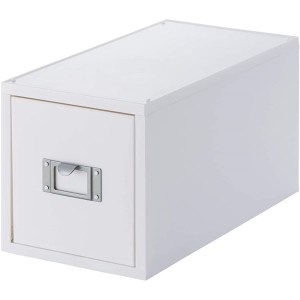 整理 収納 ボックス 整理 収納 ケース 約幅17.3cm オールホワイト CDファイルボックス CDケース Like-it リビング オフィス 事務用 キッ