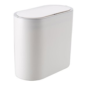 OHD-2013 小さくてスリムなふた付きゴミ箱 容量8L ホワイト WH 白 シンプルでスタイリッシュなデザインの8Lコンパクトゴミ箱 スリムフィ