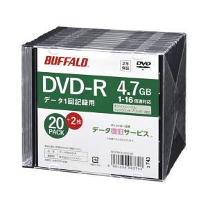 バッファロー 光学メディア DVD-R PC パソコン データ用 4.7GB 法人チャネル向け 20枚+2枚 RO-DR47D-022CWZ