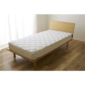 Sleep Niceday フランス産ウォッシャブルウール100%使用した ベッドパッド 日本製 国産 ・消臭・吸湿 セミシングル（SS） ライトグレー 