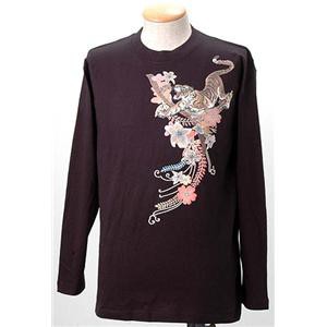 語れる立体和柄ロングTシャツ S-1976／花虎 S(NP) クールでカッコいい 語れる立体和柄ロングTシャツ S-1976／花虎 S(NP) 送料無料